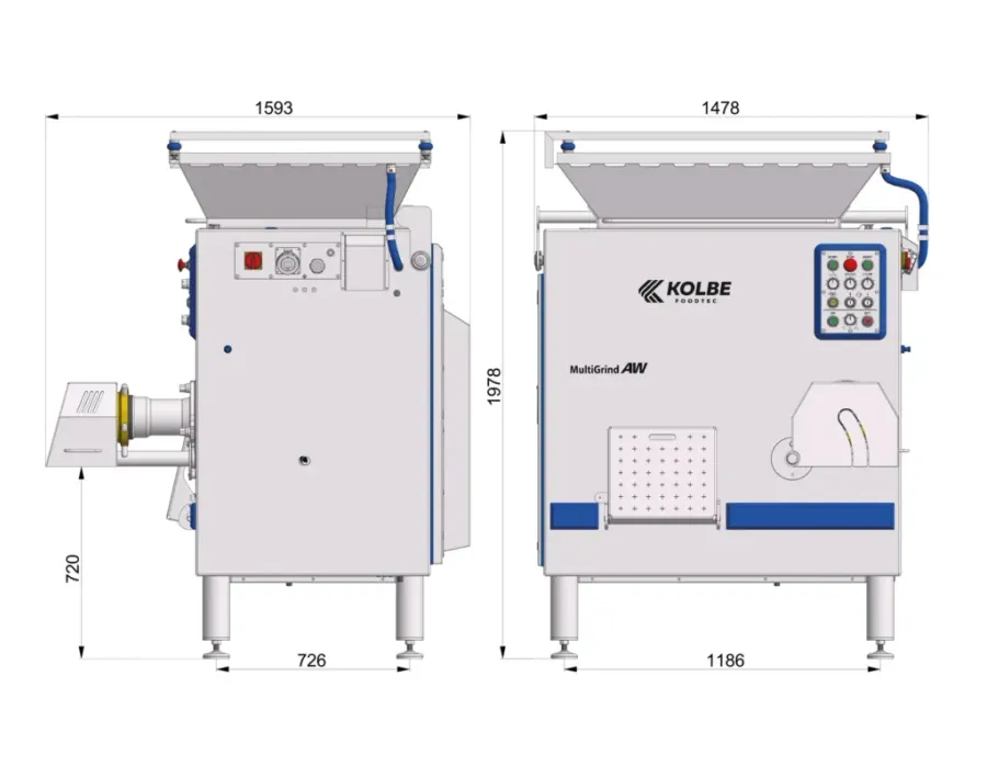 Kolbe Foodtec AW130-240 Automatic Crossfeed Grinder
