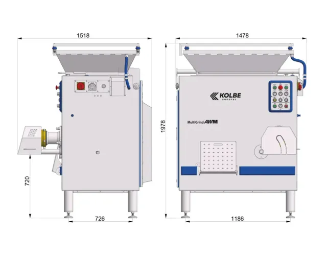 Kolbe Foodtec AWM52-240 Automatic Crossfeed Grinder