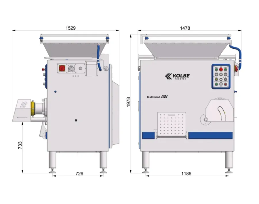 Kolbe Foodtec AW56-240 Automatic Crossfeed Grinder