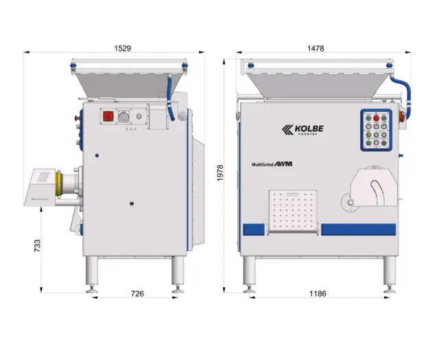 Kolbe Foodtec AWM56-240 Automatic Crossfeed Grinder