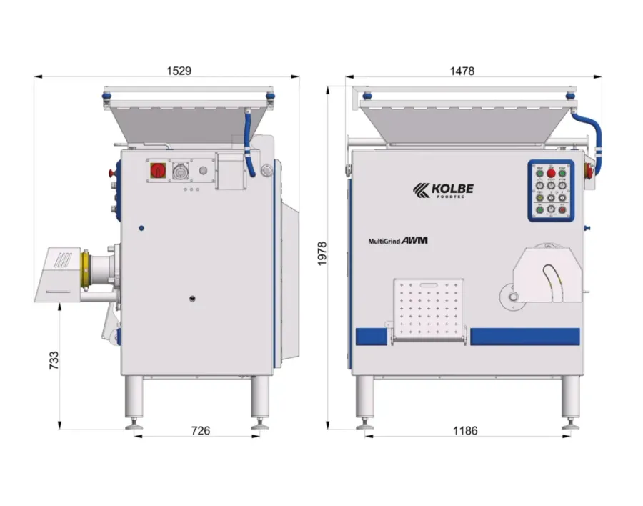 Kolbe Foodtec AWM56-240 Automatic Crossfeed Grinder