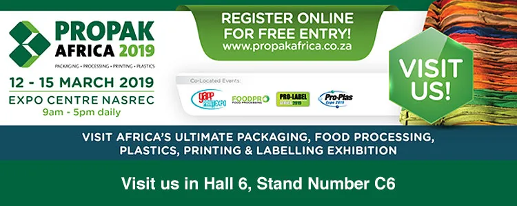 Visit BMPE at Propak Africa 2019, Johannesburg Expo Centre